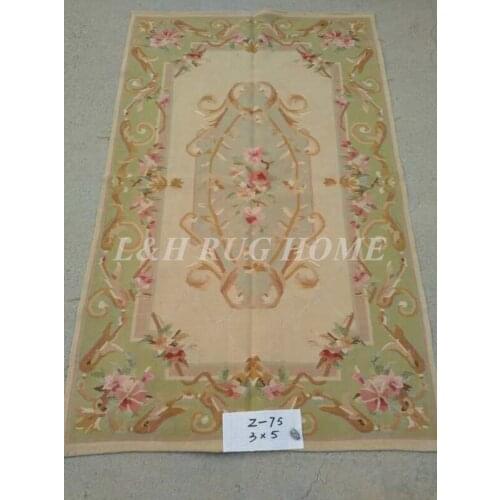 Free shipping 3'x5' Aubusson rugs handmade woolen carpets rugs for home decoration