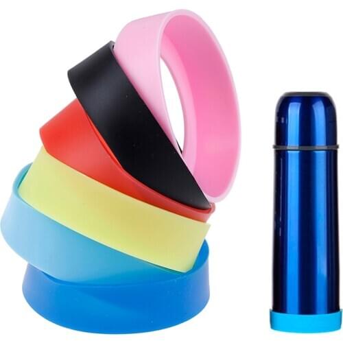 Silicone Round Non Skid Water Bottle Mug Sleeve Cup Cover 6.5CM
