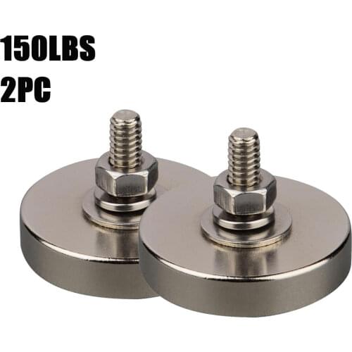 194lb High Magnet Strong Large Neodymium Magnets Power Fixed Magnetic Material Base Base with 1/4''-20 Male Threaded Stud