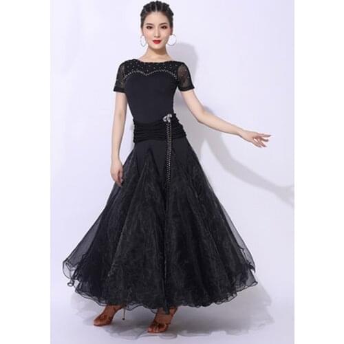 Modern dance skirt new summer dress ballroom dance big swing skirt waltz dance skirt ballroom dance performance service