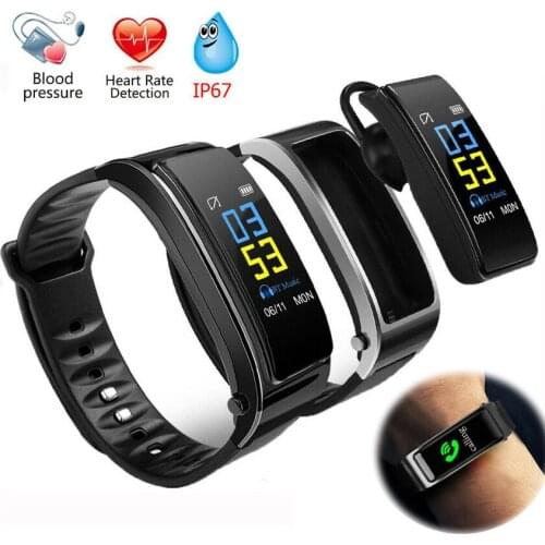 Y3 Plus Smart Bracelet Wireless Headset 2 in 1 Watch with Health Tracking Pedometer Fitness Sports Earphone and Mic Wristband