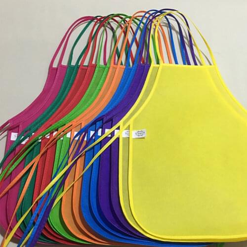 Unisex Colorful Children Aprons Waterproof Non-Woven Painting Anti-Fouling Child Bib Kitchen Apron Kitchen Cooking Supplies New