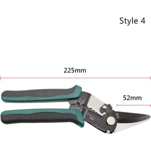 2 Styles Professional Multifunctional Durable Wire Stripping Nippers Diagonal Crimping Pliers Hardware Hand Tools