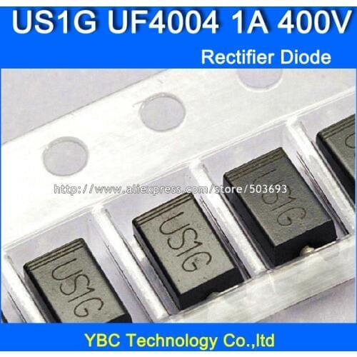 200pcs/lot US1G UF4004 1A/400V SMA Fast Recovery Rectifier Diode