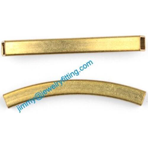 2013 Jewelry findings Square Bent Tubing beads spacer tube beads for jewelry making 4*4*37mm