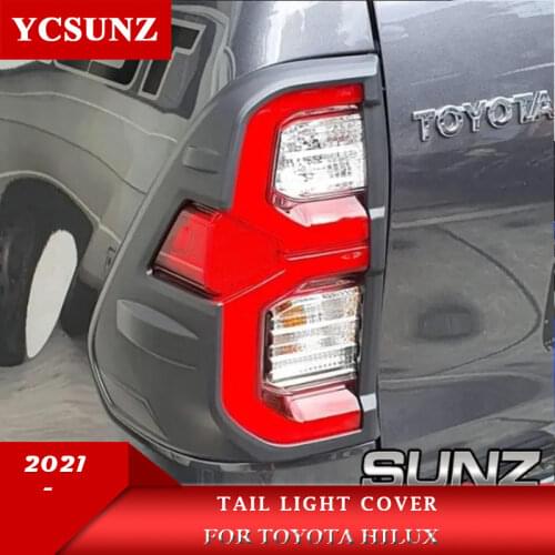ABS Rear Lamp Covers Car Styling Accessories Tail Lights Cover For Toyota Hilux 2021