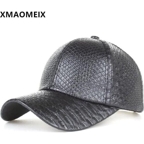 XMAOMEIX New Spring Autumn Imitation Leather PU Baseball Caps For Men Women Crocodile Pattern Couple Hat Snapback Cap Sports Cap