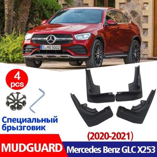 Mudflaps FOR Mercedes Benz GLC X253 Mudguards Fender Mud Flap Guard Splash Car Accessories Auto Styline Front Rear 4pcs2020-2021