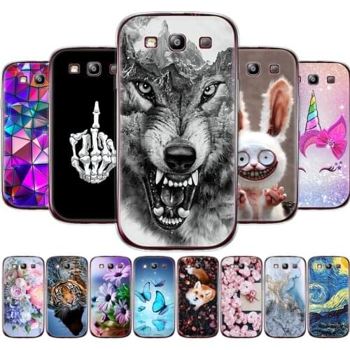 Cases For Samsung Galaxy S3 phone back Case soft tpu Cover i9300 bag for Samsung S3 silicon Cover animal tiger cat dog