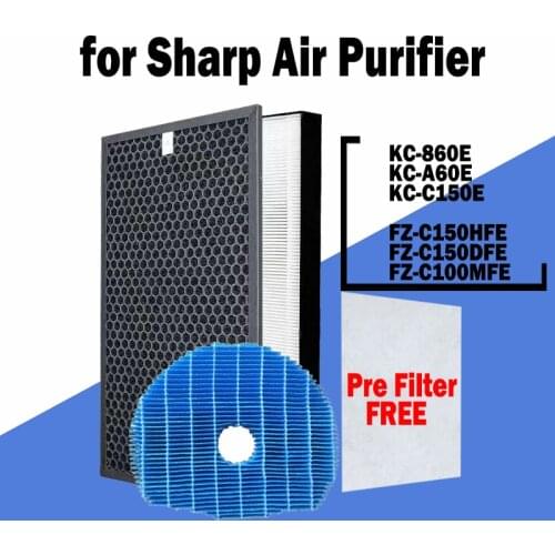 FZ-C150HFE FZ-C150DFE FZ-C100MFE Air Purifier Hepa Filter and Carbon Filter for Sharp KC-A60E KC-860E KC-C150E KC-860U Series