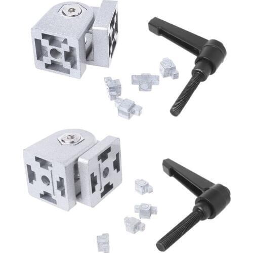 Zinc Alloy Flexible Hinge With Handle Die Cast Pivot Joint Connector For Aluminum Extrusion Profile