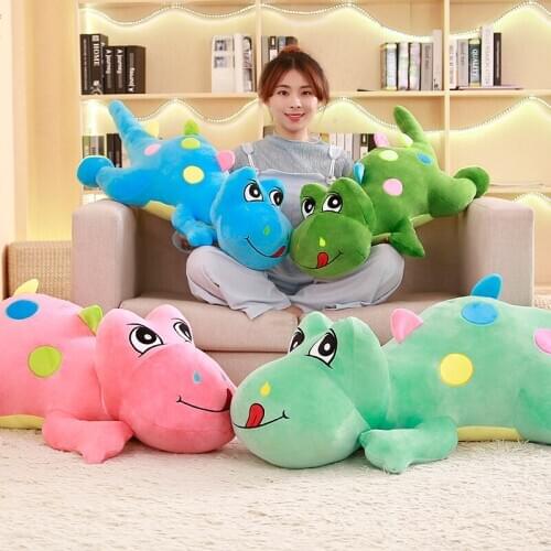 Cute Tyrannosaurus Rex Stuffed Doll Giant Soft Cartoon Dinosaur Plush Toy Sleeping Pillow for Children Birthday Gift Deco 130cm