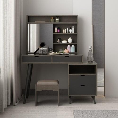 Bedroom dresser simple modern Nordic small apartment multi-function with drawer makeup table with mirror