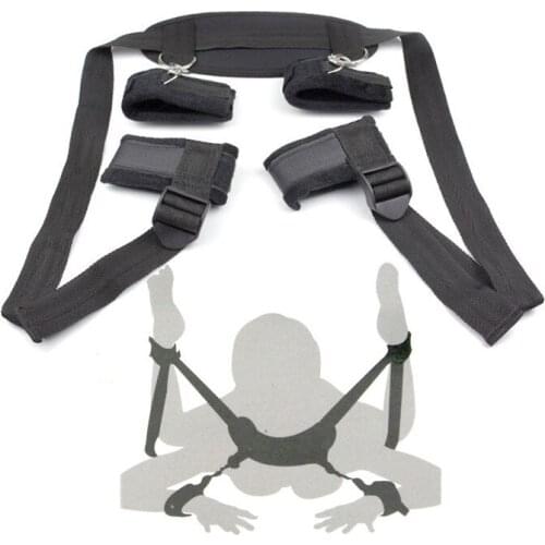 Hot Selling PU Leather SM Bondage Restraint Belt Ankle Cuff Adult Toy Sex Bondage Restraints Fetish Toy