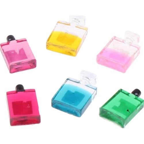 6Pcs/Set Simulation Perfume Color 1/12 Scale Dolls House Model Mini Dollhouse Furniture Doll Bedroom Bath Toy Accessories