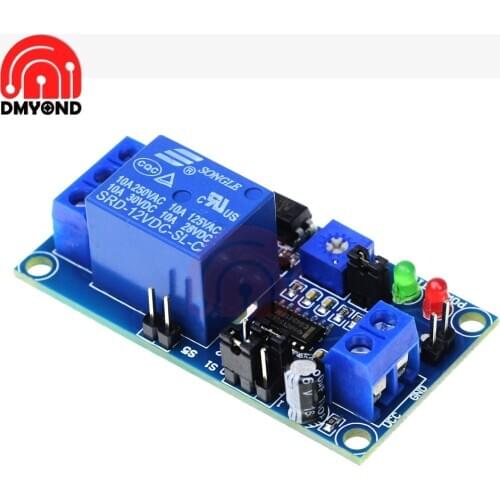 DC 12V Normally Open Delay Relay Switch Module with Timer Electronics Adjustment Potentiometer Delay Turn On Delay Turn off