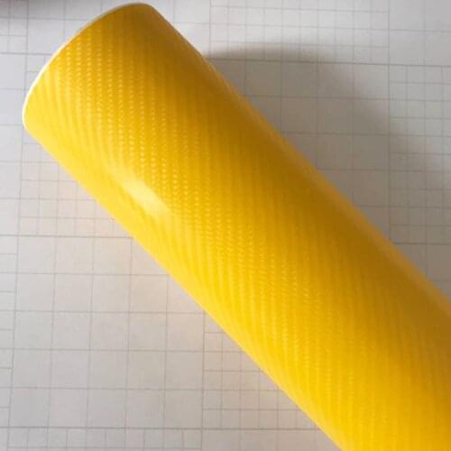 The newest gloss 5d yellow Carbon Fiber Vinyl film Colored Glossy Carbon Fiber Vinyl Film Auto Wrapping Vinyl Wrap Foil