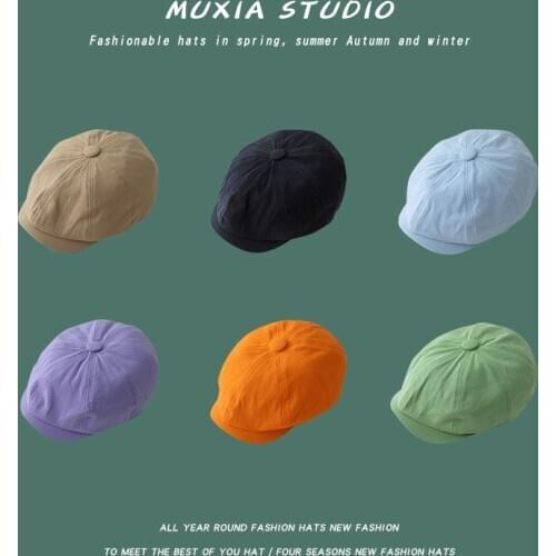 Autumn Beret Caps Men Women Vintage News Boy Cap Cabbie Gatsby Linen Outdoor Hats Brand Sun Hat Unisex Duckbill Caps Linen