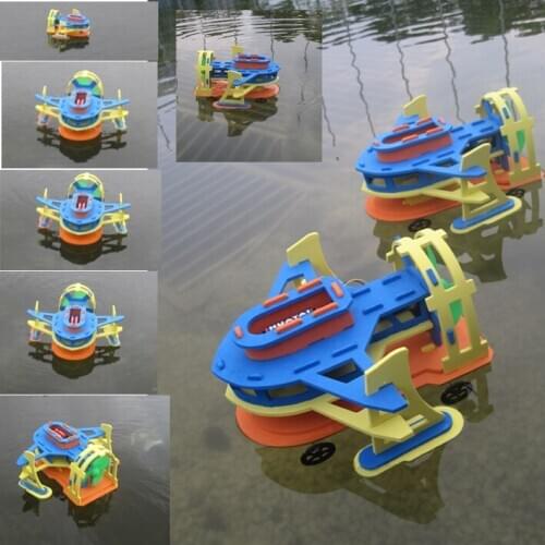 2021 New Arrival Brinquedos Eva Puzzles Scientific Equipment Diy Puzzle Educational Toys Aerodynamic Luxury Ship Amphibious 2021