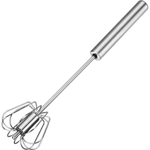 Stainless steel semi-automatic whisk, push-type whisk, rotating manual butter, whipped flour, baking mixer