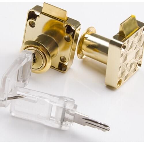 22mm/32mm Semi-automatic Drawer Lock With Key Longer Drawer Locker Alloy Safety Lock Security Furniture Locks Hardware Accessory