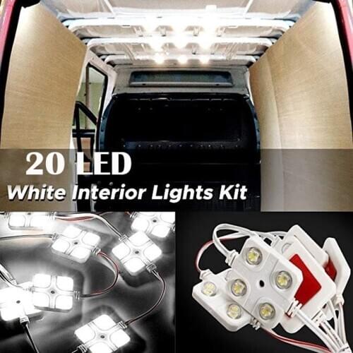 Cars Van Interior Ceiling Light 20Led auto Interior Lights For Trailer truck Lorries Sprinter 12v Inside Bright cars light