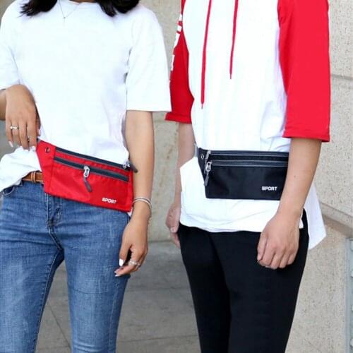 Running Waist Bag Outdoor Sports Jogging Fanny Phone Holder Belt Pack Canvas Men Women Phone Key Zipper Fitness Cycling Pouch