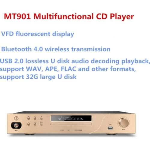 MT901 professional CD player hifi bluetooth home lossless music player coaxial fiber USB lossless decoding HDMI AV video output