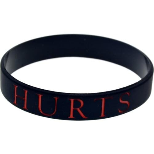 1PC Hurts Silicone Bracelet 1/2 Inch Wide for Music Fans