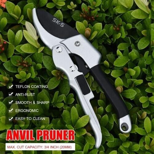 Garden Branch Trimmer Hand Pruning Shears Tree Limb Cutter Secateur Gardening Tool Cut Up to 3/4" for Lawn Garden Plants