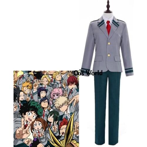 Boku No Hero Academia My Hero Academia All Roles High School Uniform Coat Shirt Pants Outfit Anime Cosplay Costumes