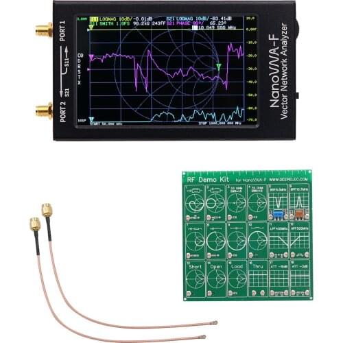 10K-1500MHz 4.3" IPS Thumbwheel Version Hardware V2.3 +RF Demo Kit NanoVNA-F Vector Network Analyzer