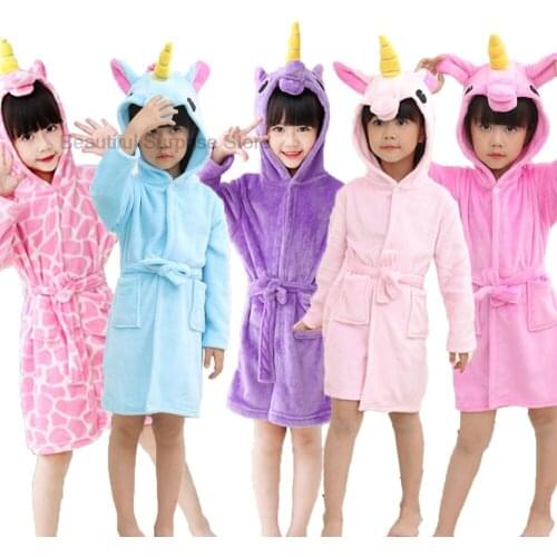 Winter Warm Soft Flannel Unicornio Bathrobe Baby Animal Pijama Unicorn Pajamas Cosplay Kugurumi Pyjama Onesies Sleepwear