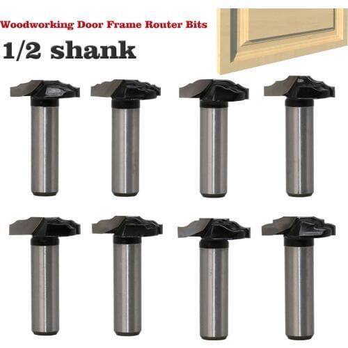 1 pc 1/2" Shank Woodworking Door Frame Router Bits for wood carbide lassical door cabinet bits Engraving Milling Cutter
