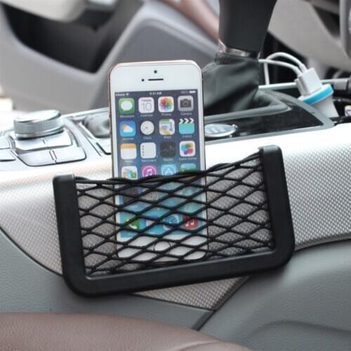 1pcs Car-styling Universal Net Pocket Storage Bag Mobile Phone Debris Bag for lifan solano x60 x50 Accessories