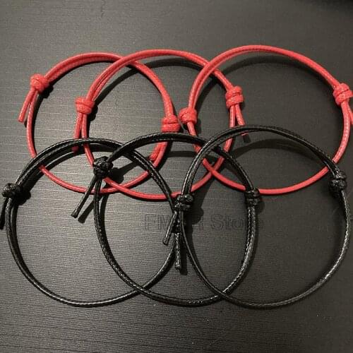 10 pcs Lucky Bracelet For Men Women Simple Rope Adjustable Bracelet Wholesale DIY Black Red White Brown Bracelet Wholesale