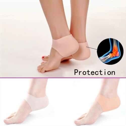 2 pcs/1pair silica gel heel protective case general crack set moisturizing whitening crack socks protector