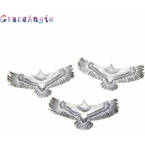 5pcs Antique BronzePendant Imitation Flying Eagle Shape Charms Jewelry Finding Necklace Hanging Accessory 63*28*3mm