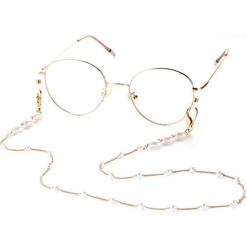 Love Heart Mask Chain Pearl Chain Fashion Necklace Glasses Chain Sunglasses Spectacles Eyewear Chain Holder Eyewears Cord Holder