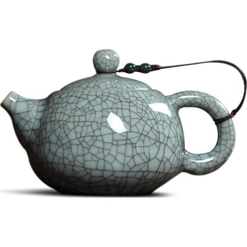 Tea Set Crackle Glaze Ge Kiln Longquan Celadon Ceramic Chinese Teapot Creative Porcelain Yixing Clay Antique Tea Pot Kettle