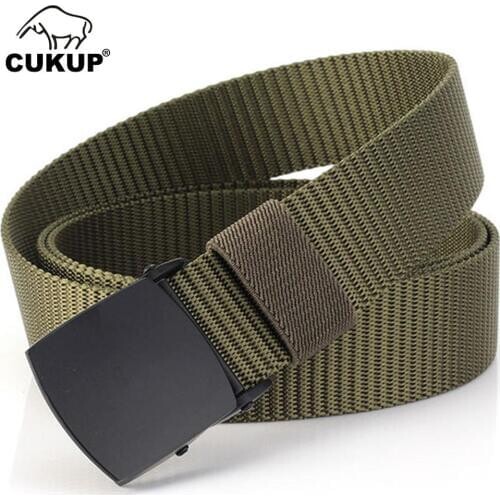 CUKUP 2018 Unisex Quality Design Outdoor Casual Nylon Waist Belts Automatic Buckle Accessories Belt for Men 3.0cm Width CBCK122