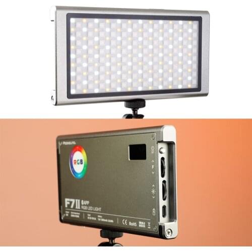 Falcon Eyes F7 II RGB On Camera Video Light 12W APP Control Magnetic LED Fill Lamp with Scene Effects Modes with Honeycomb Grid