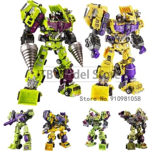 JINBAO Jinjiang NBK Weijiang Transformation Action Figure KO Devastator GT G1 Model Toy Deformation 6IN1 Truck Car Robot Gift