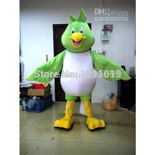 Hot sale lovely green parrot mascot costume cartoon suit carnival costume fancy dress costumes animal mascot party costumes