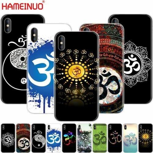HAMEINUO Aum Om Yoga cell phone Cover case for iphone X 8 7 6 4 4s 5 5s SE 5c 6s plus