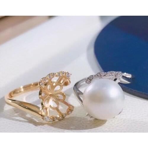 Classical Hot 925 Sterling Silver Adjustable Ring Settings Findings Mountings Parts for Beads Stones Pearls, 5pcs/lot