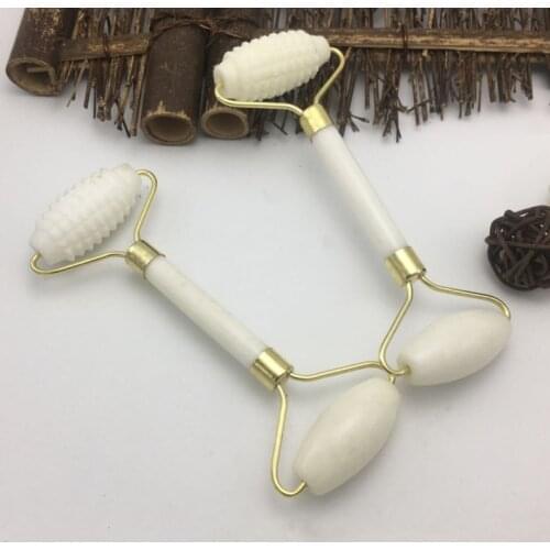 1PC Jade Roller Massager Double Head Facial Massage Skin Care Tools Nature Healthy Face Body Beauty Face Lift Tools Face Roller