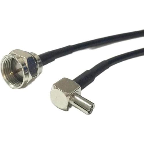 New F Male Plug Switch TS9 Right Angle Jumper Cable RG174 Wholesale 20cm /50cm/100cm for 3G modem ZTE MF60 MF61 MF62 wholesale