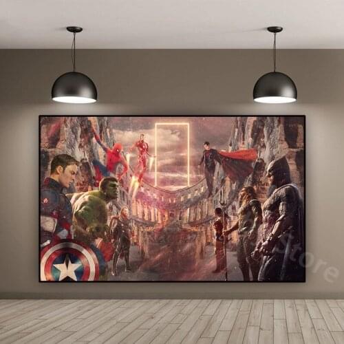 Marvel Avengers Movie Poster Superhero Canvas Painting Wall Art Home Canvas Painting for Living Room Home Decor Cuadros