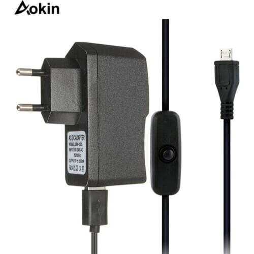 Raspberry Pi 3 USB To DC Cable 5V 2.5A With Switch Micro USB Cable Charger AC Power Supply For Raspberry Pi 4 5V 3A Type C Cable